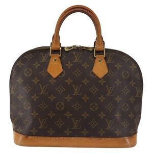 Louis Vuitton Alma Handbag Monogram Canvas Brown Canvas Handbag (Pre-Owned)